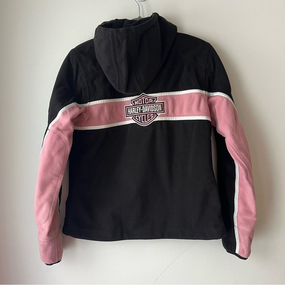 Harley-Davidson reinforced fleece hooded riding full zip riding jacket women’s - Picture 14 of 15